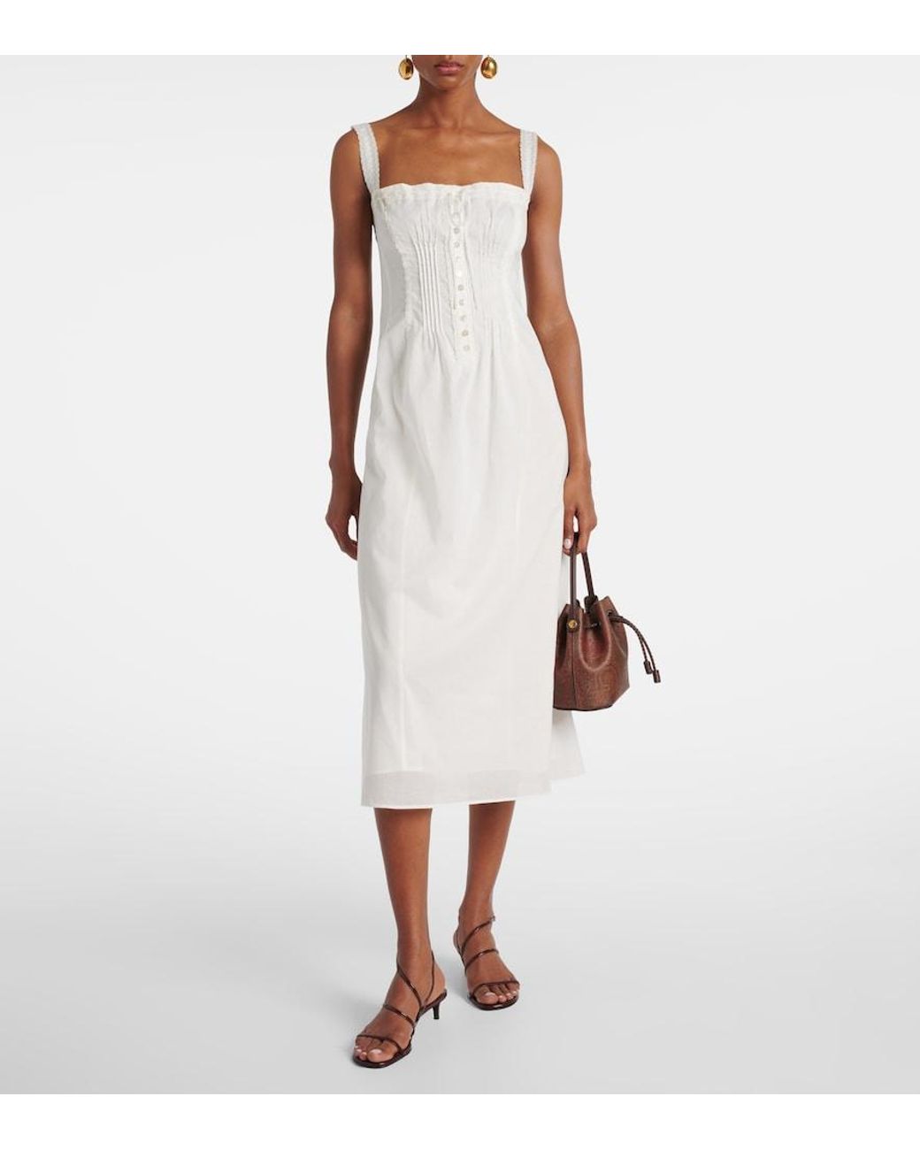 Abito Midi Matilde di Staud in White