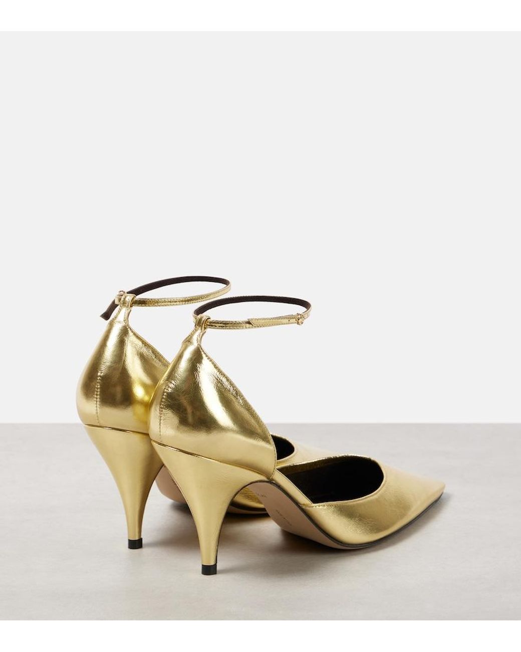 The Row Liisa Metallic Leather Pumps