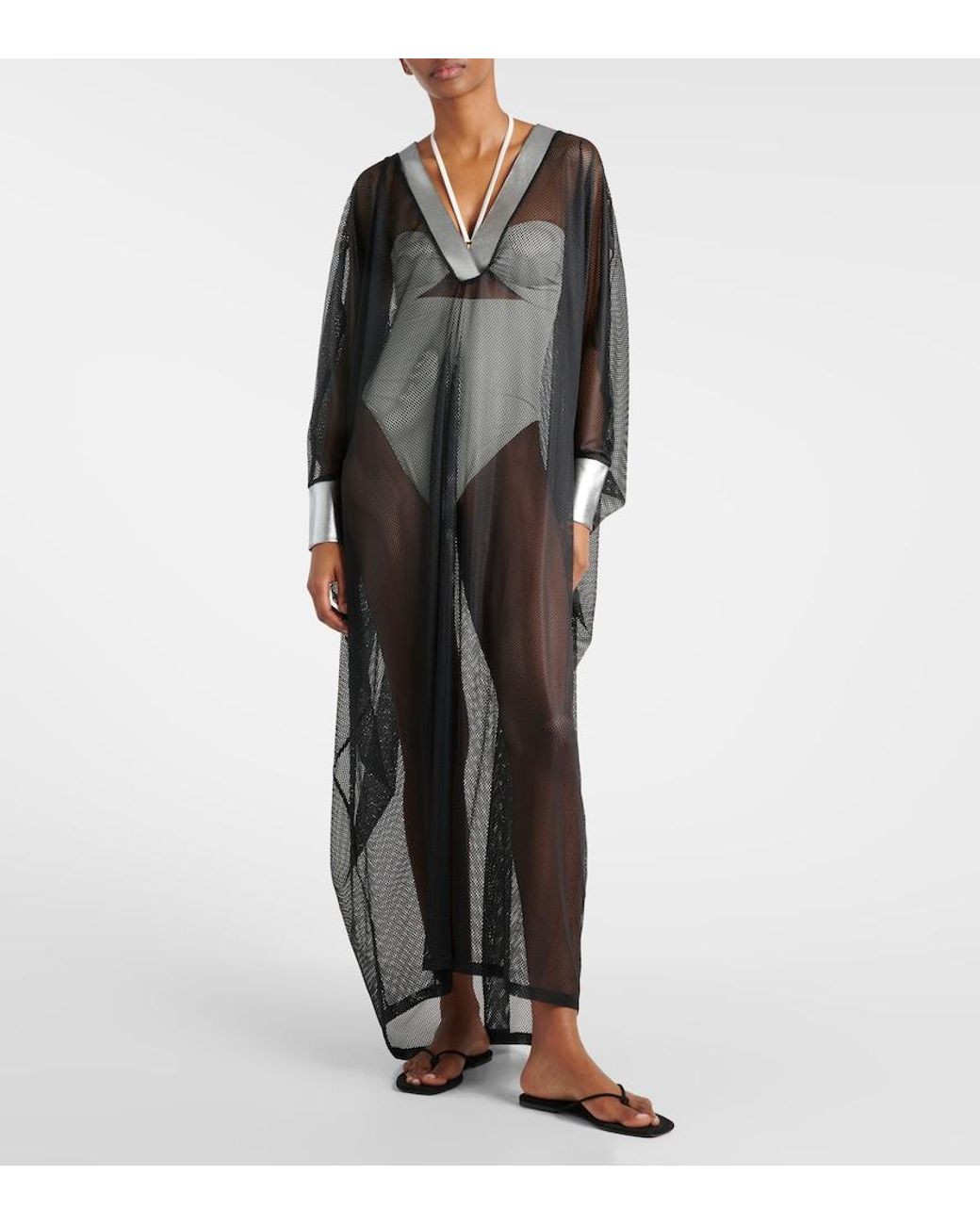 Caftan De Malla Balmain de color Black