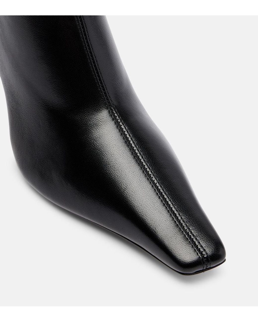 AMINA MUADDI Black Jamie 80 Leather Ankle Boots