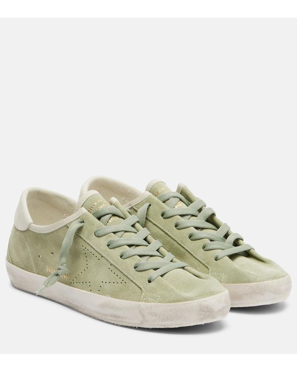 Golden Goose Deluxe Brand Metallic Super-Star Suede Sneakers