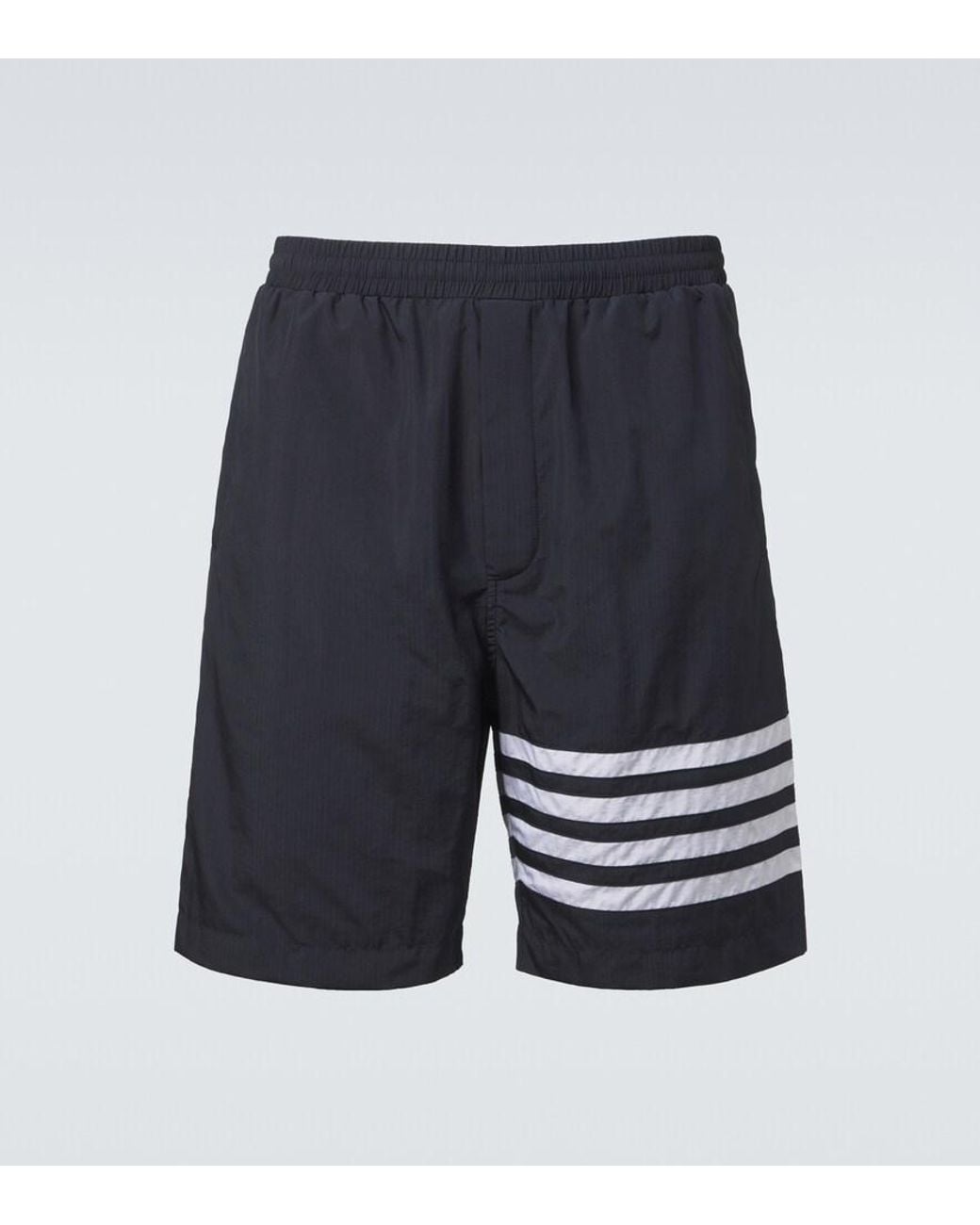 Thom Browne Blue 4-Bar Ripstop Shorts for men