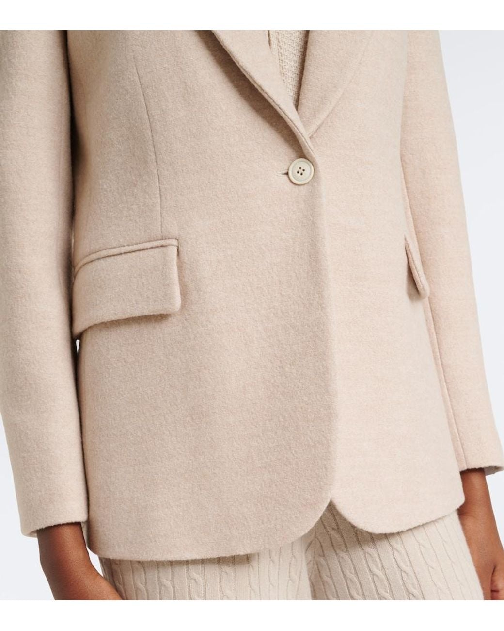 Eleventy Natural Layered Wool Blazer