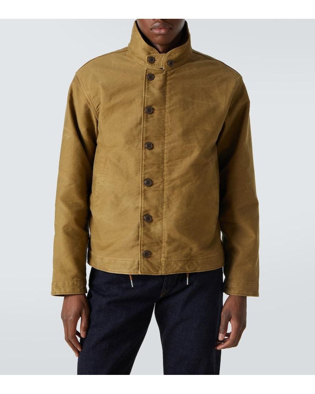 RRL Green Corduroy-Trimmed Cotton Jacket for men