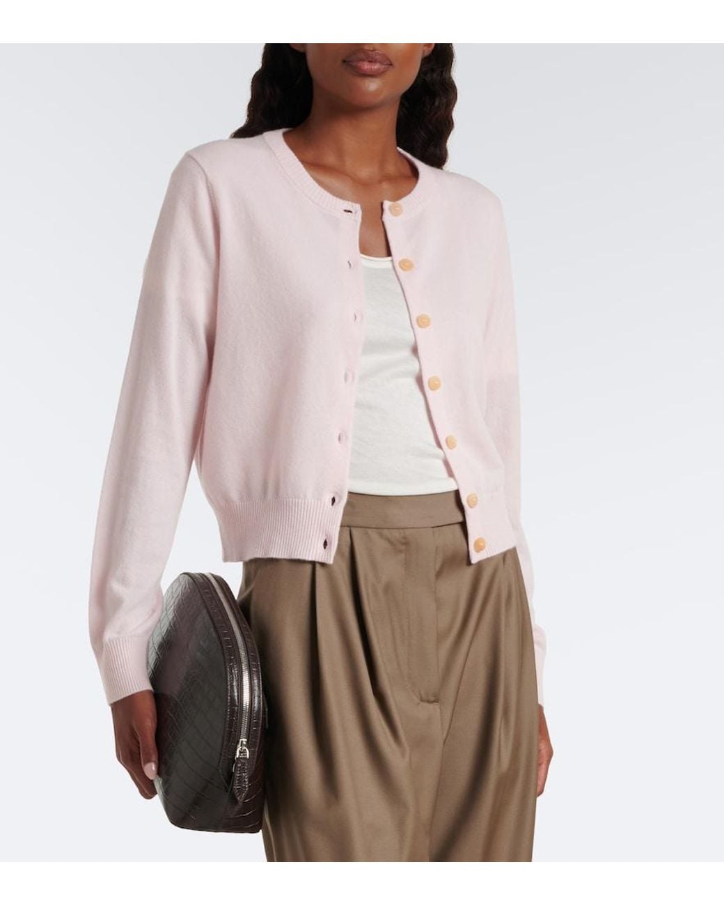 arch4 Pink Celestina Cashmere Cardigan