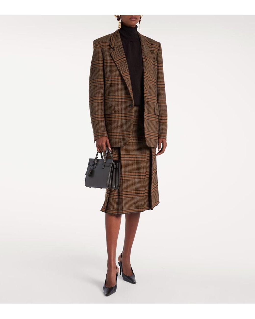 Sac De Jour Nano En Cuir Saint Laurent en coloris Black
