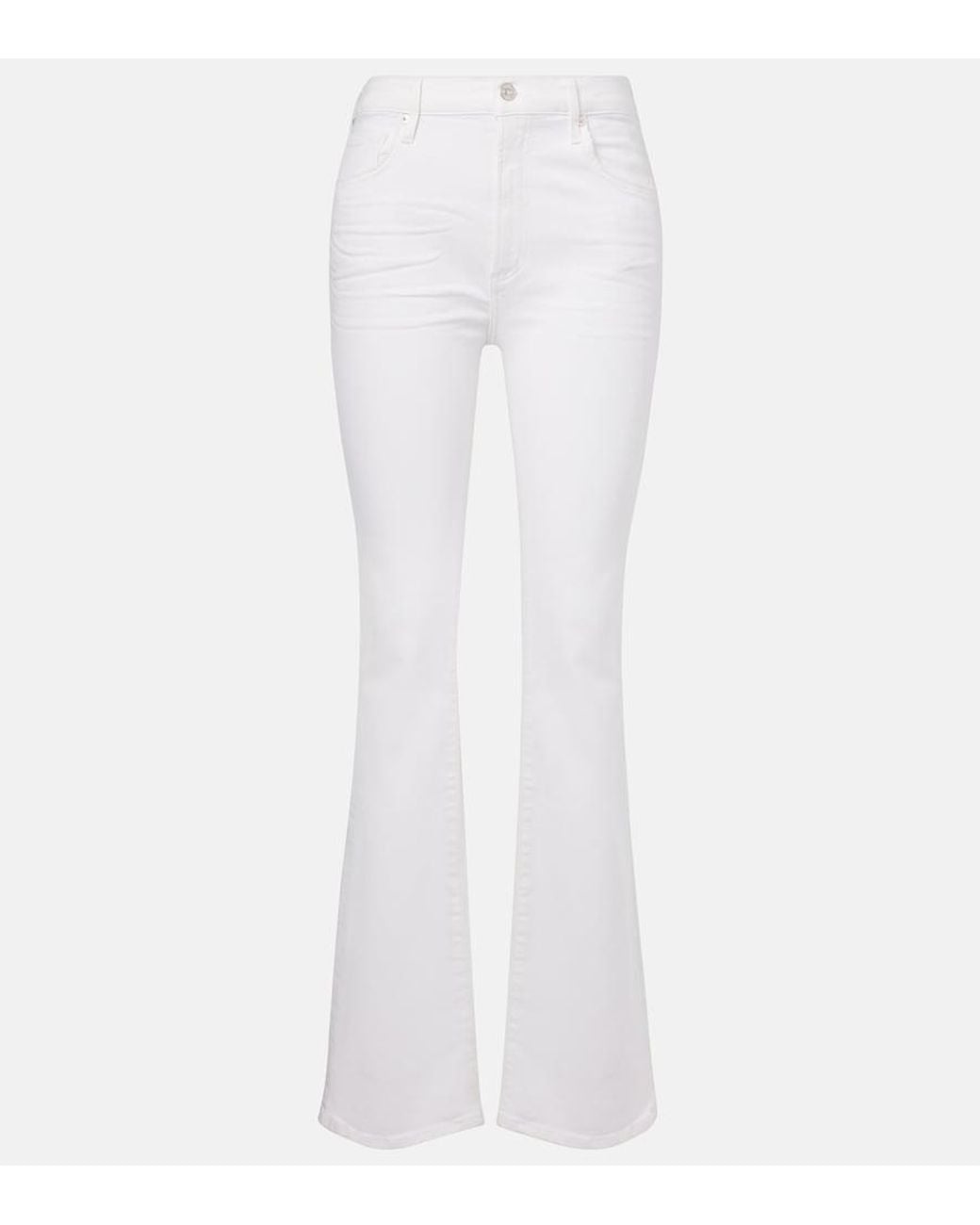 Citizens of Humanity White Lilah High-Rise Bootcut Jeans