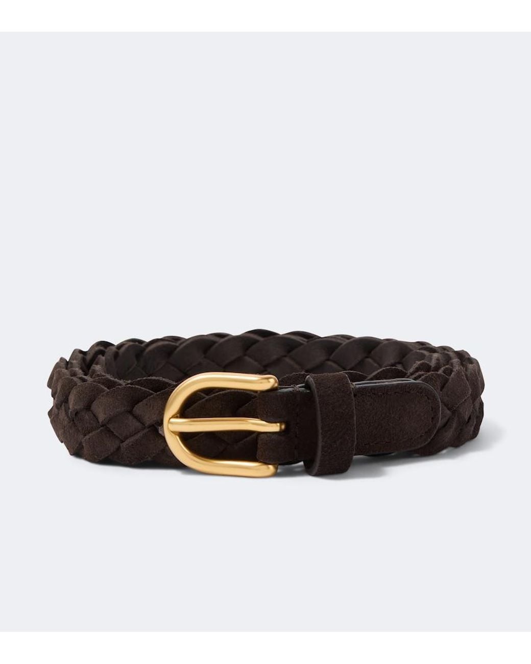 Lardini Black Braided Suede Belt for men