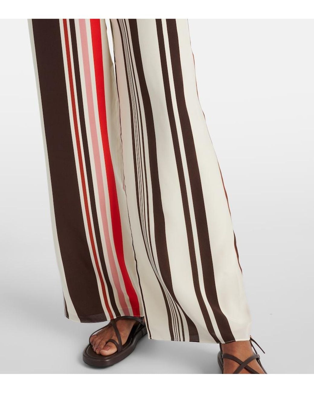 Sir Multicolor Thistle Silk Satin Wide-Leg Pants