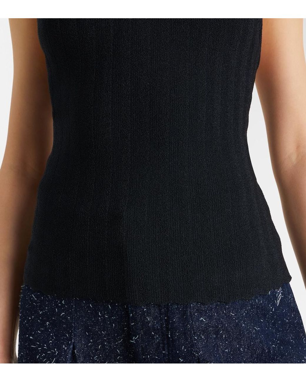 Jacquemus Black Tablier Knitted Halterneck Top