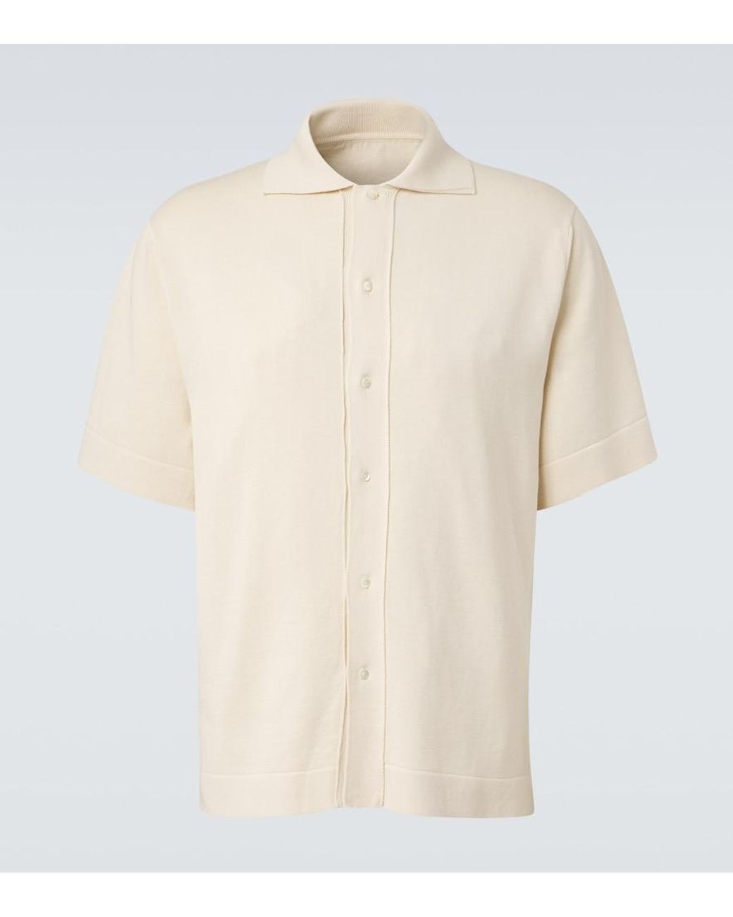 STÒFFA Natural Knitted Cotton Shirt for men
