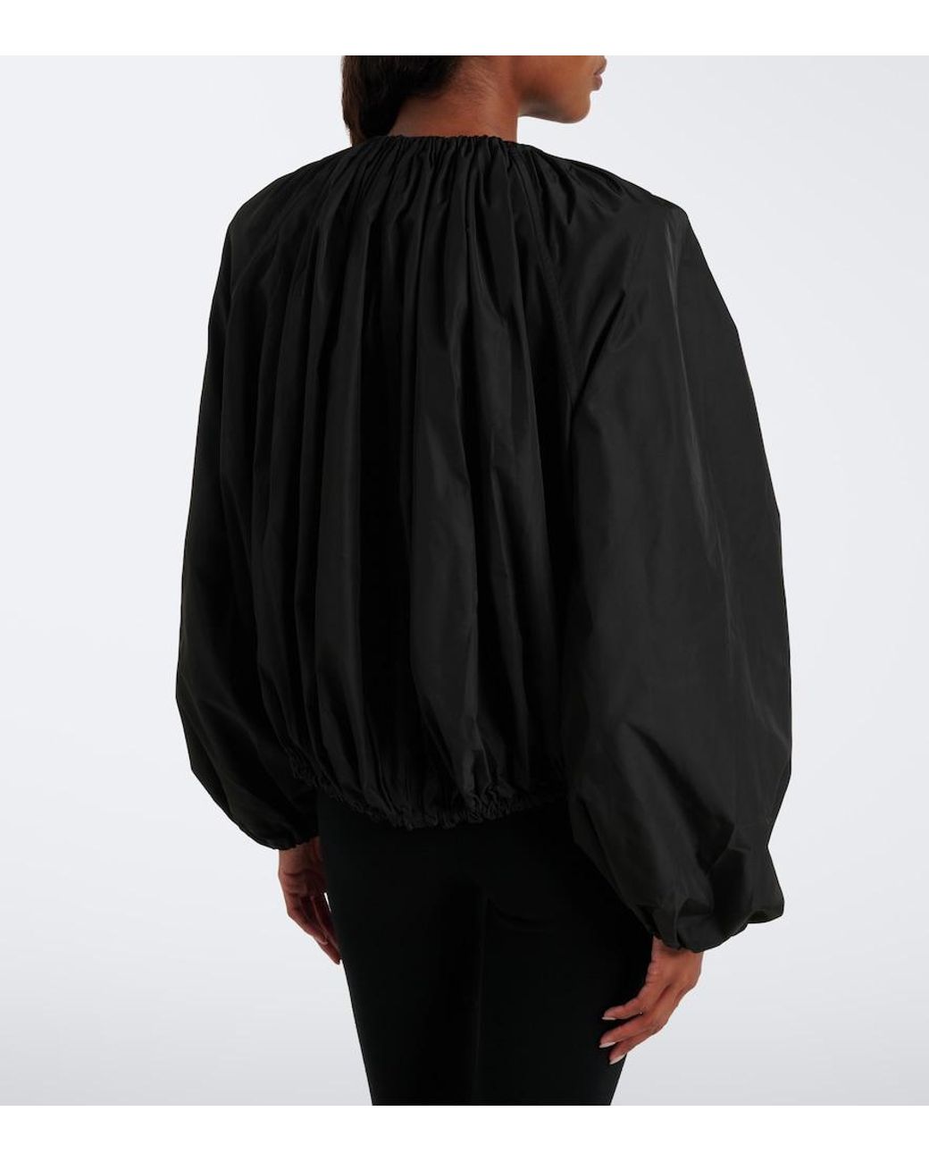 Totême Black Gathered Jacket