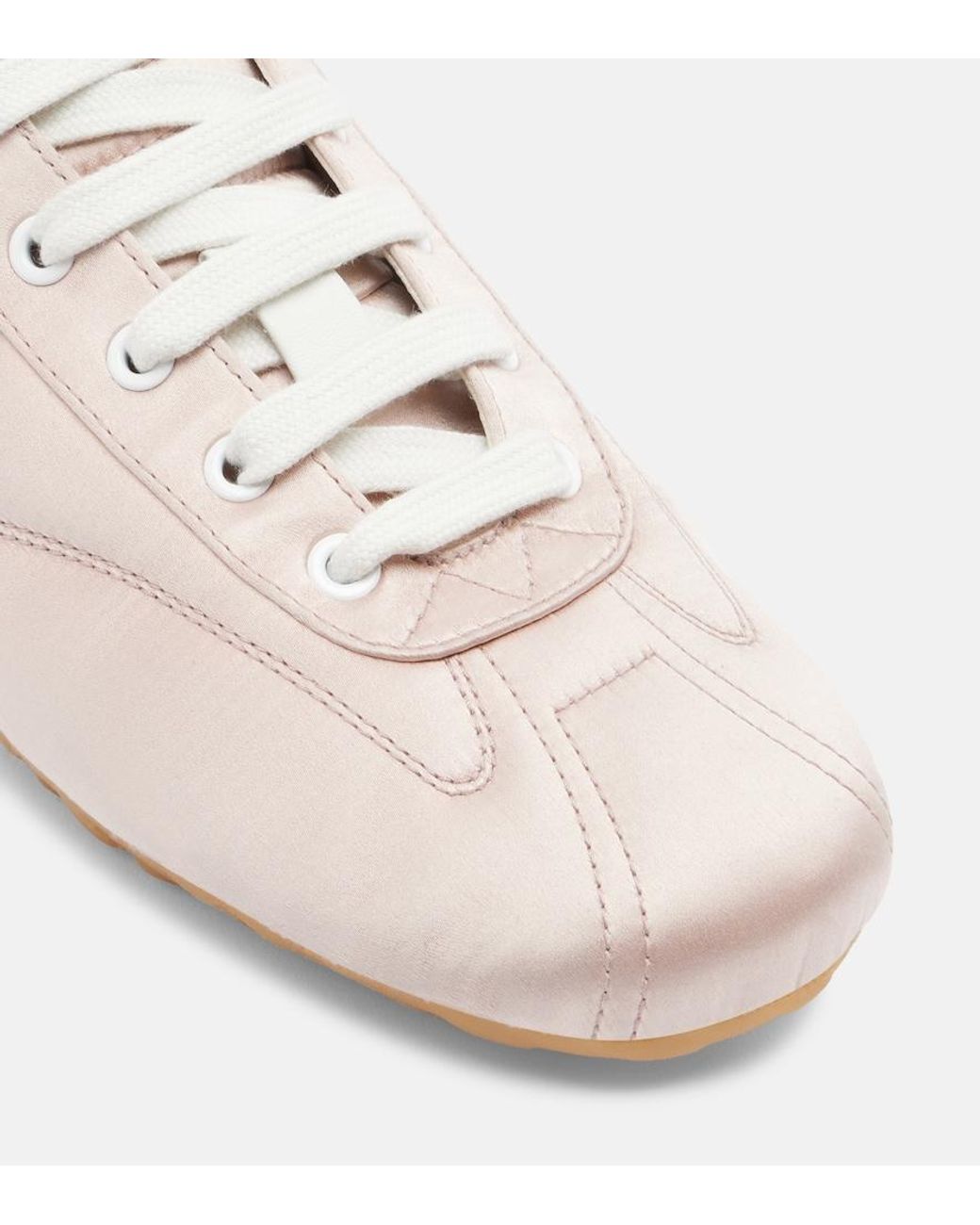 McQueen White Boxe Satin Sneakers