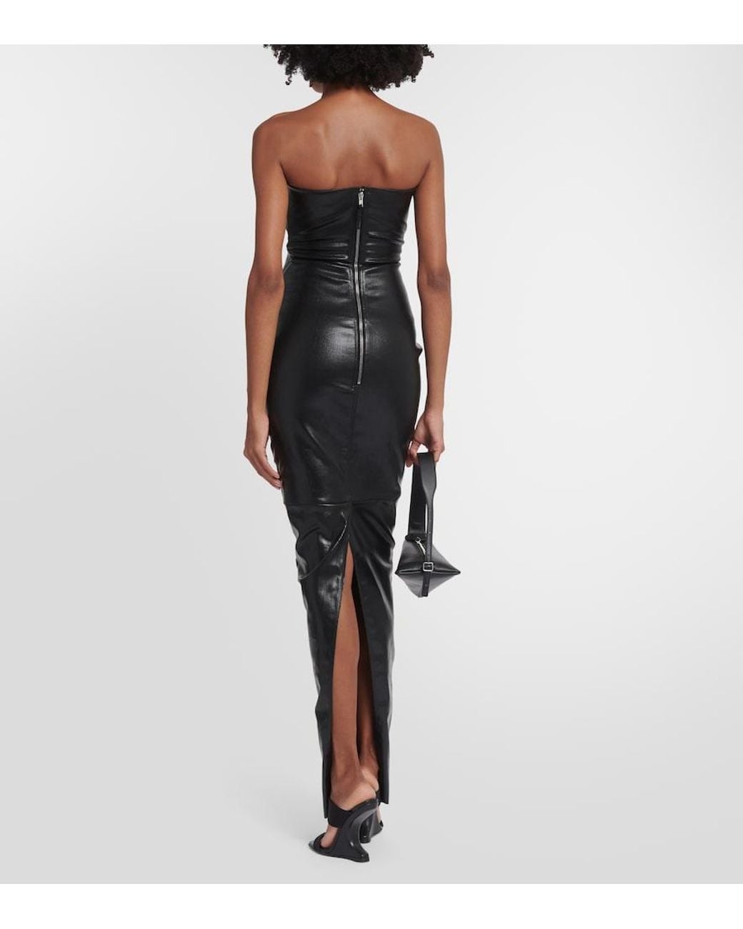 Rick Owens Black Dress Prong Gown