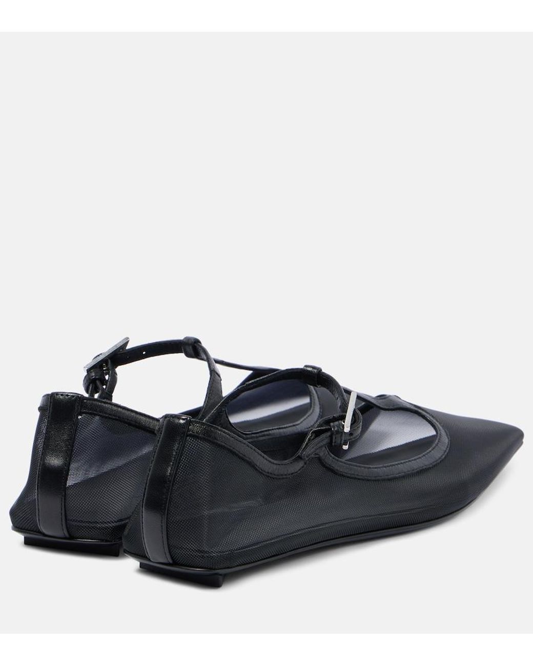 The Attico Black Juno Ballet Flats