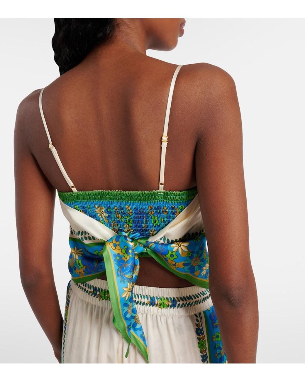 ALÉMAIS Blue Vivianna Printed Top