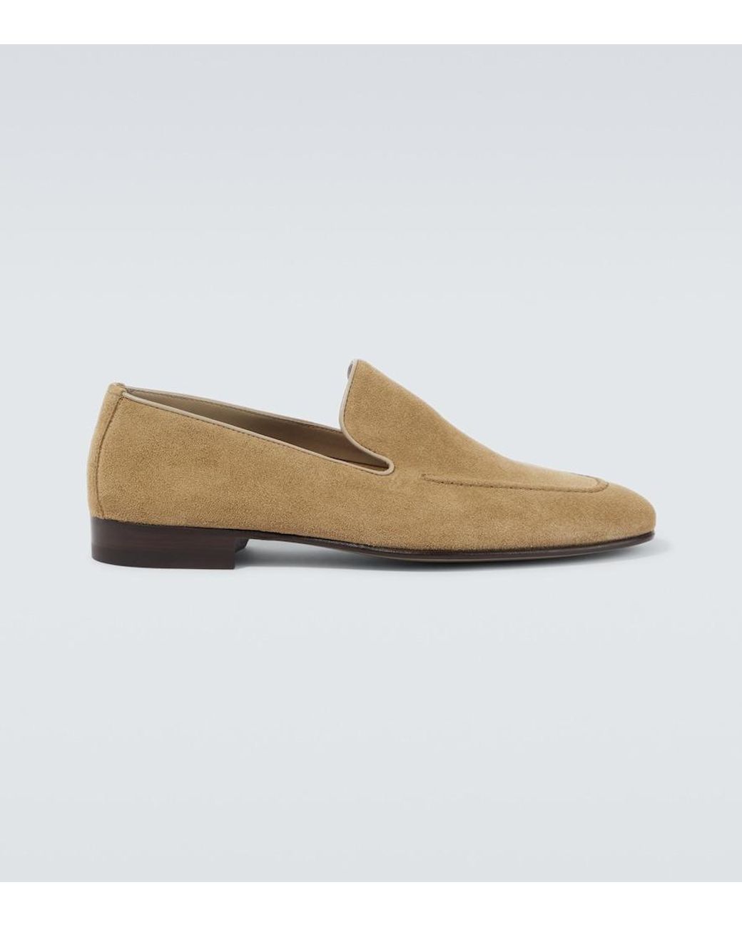 Manolo Blahnik White Truro Suede Loafers for men