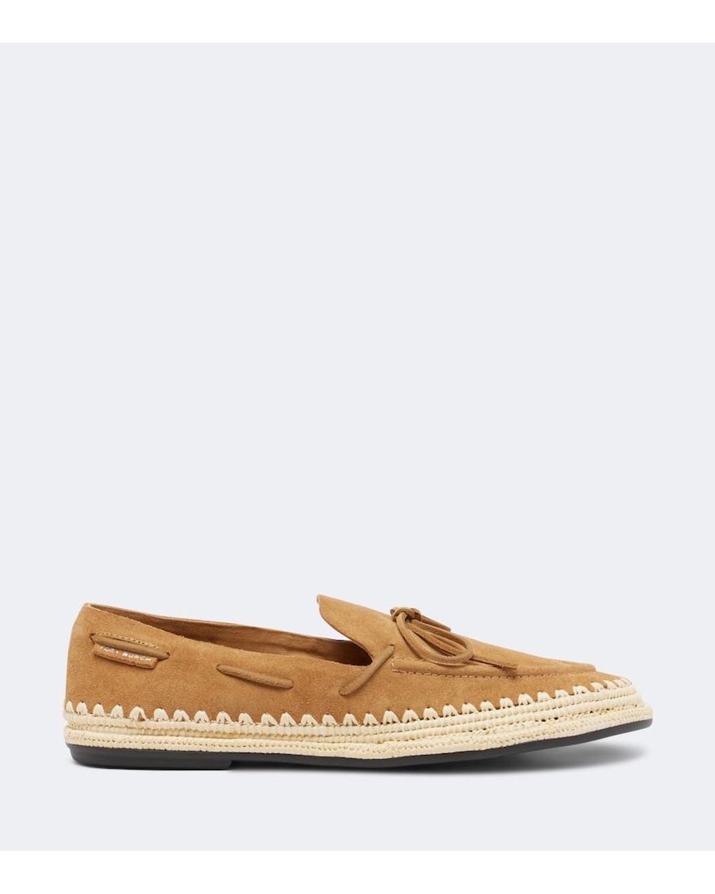 Tory Burch Natural The Raffia Boaty Suede Espadrilles