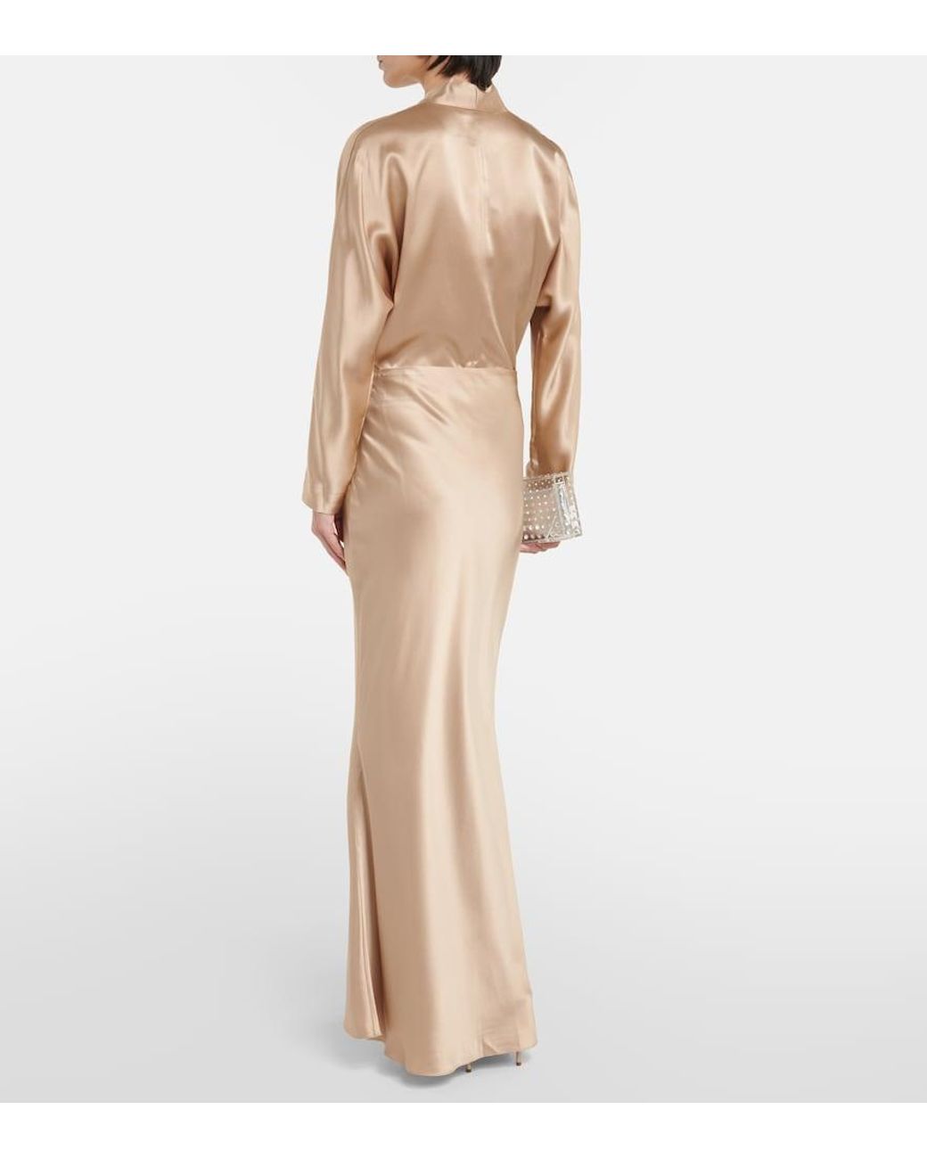 The Sei Natural Silk Satin Maxi Skirt