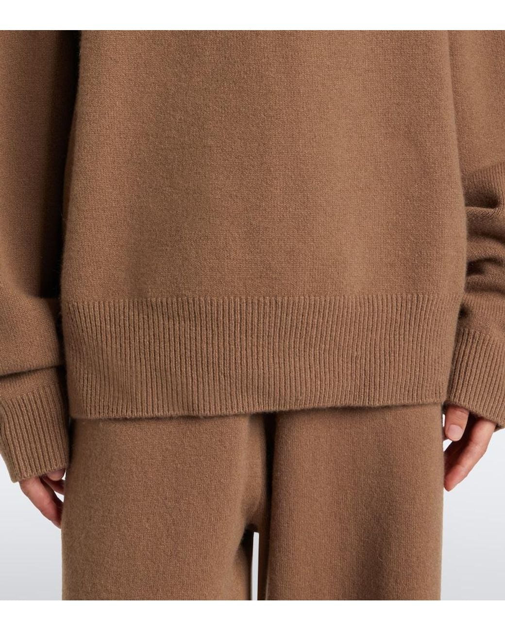 Extreme Cashmere Brown N°496 Like Cashmere-Blend Half-Zip Sweater