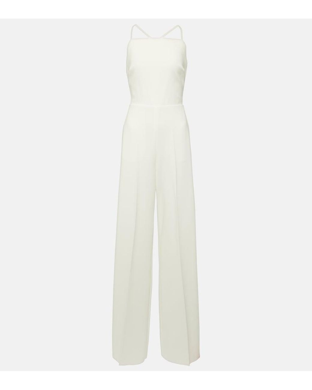 Max Mara White "Elvy Wide-Leg Jumpsuit
