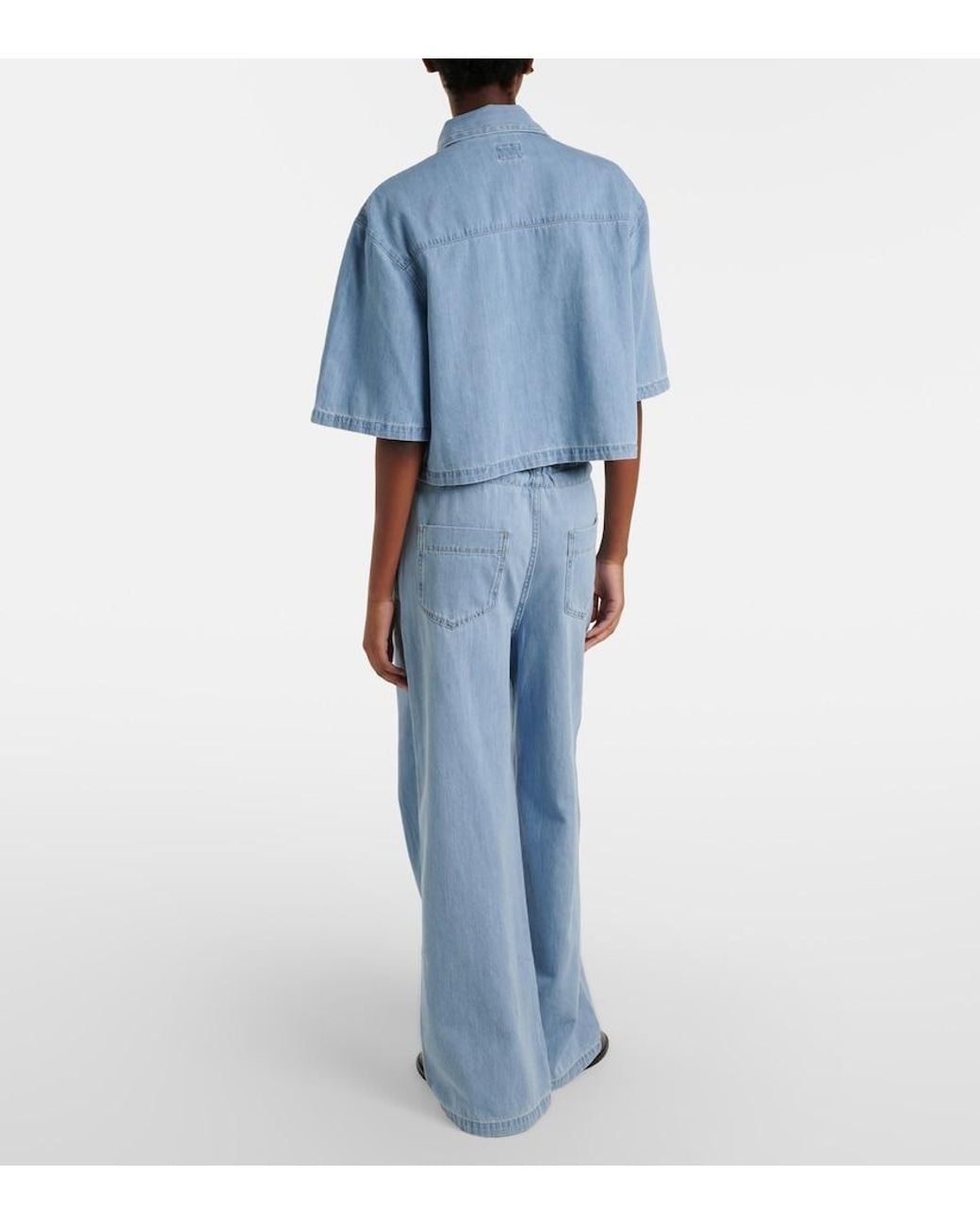 AG Jeans Blue Cali Wide-Leg Jeans