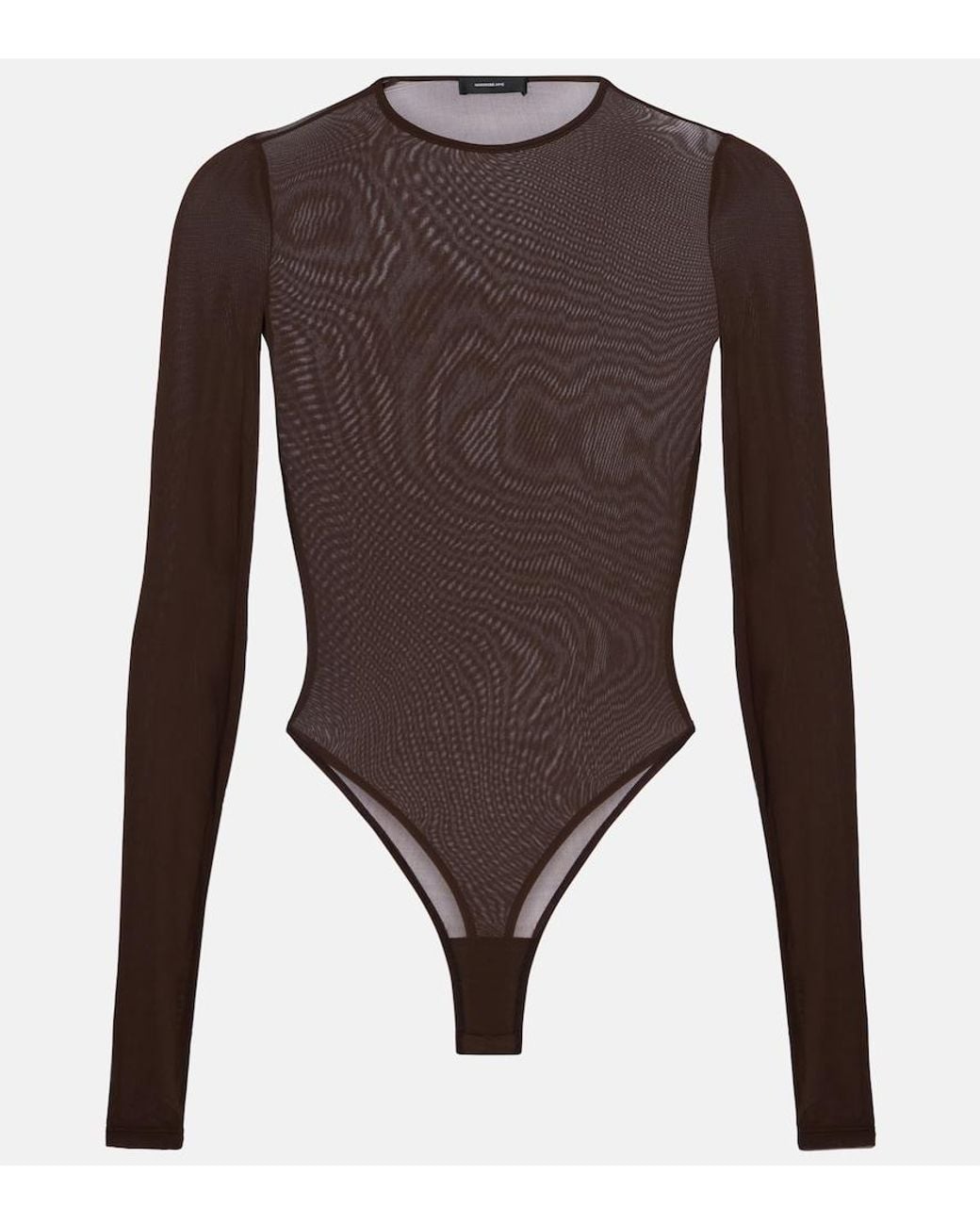 Wardrobe NYC Brown Sheer Bodysuit