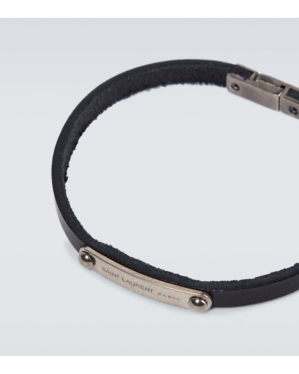 Bracelet En Cuir Saint Laurent pour homme en coloris White
