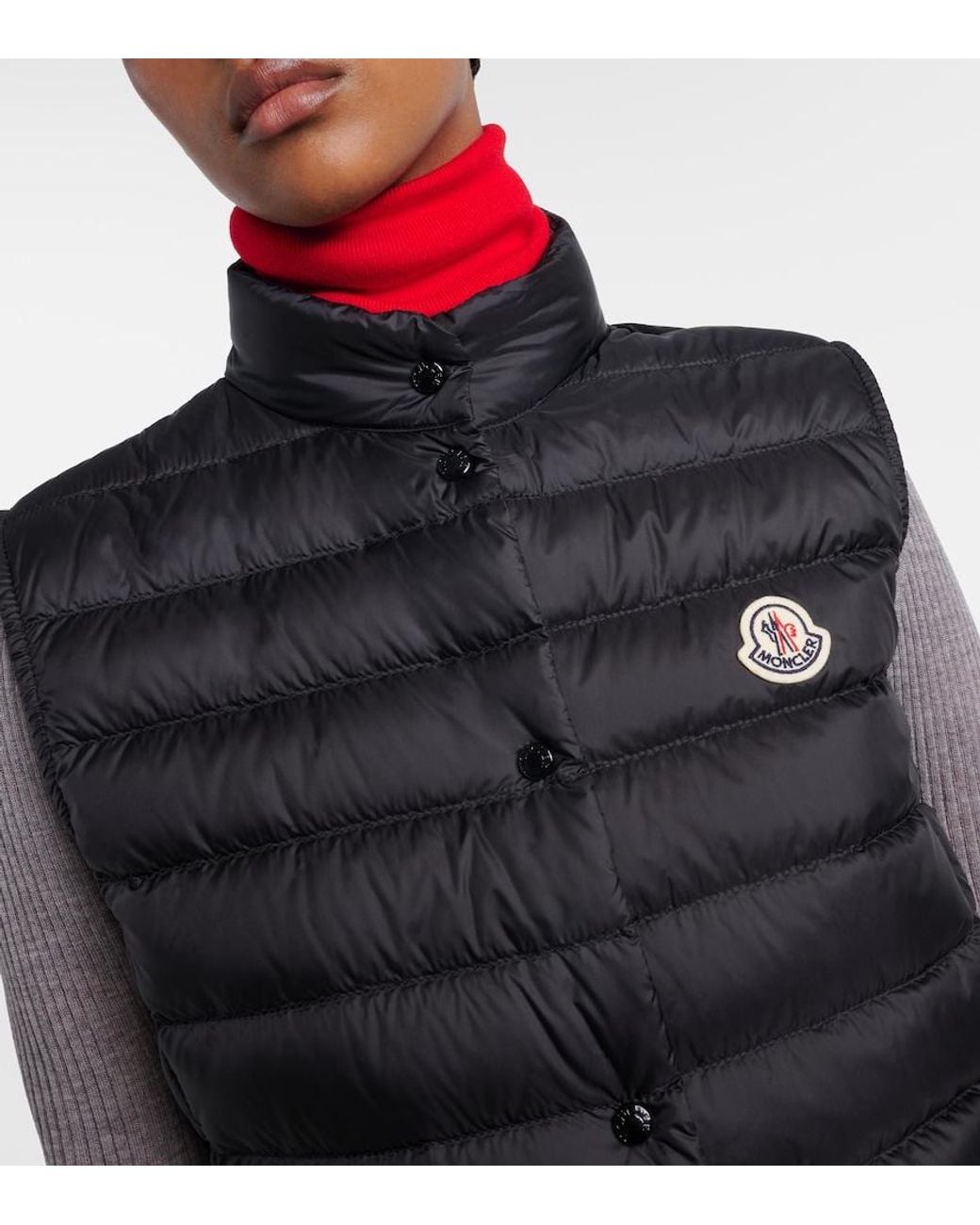 Moncler Black Liane Cropped Down Vest