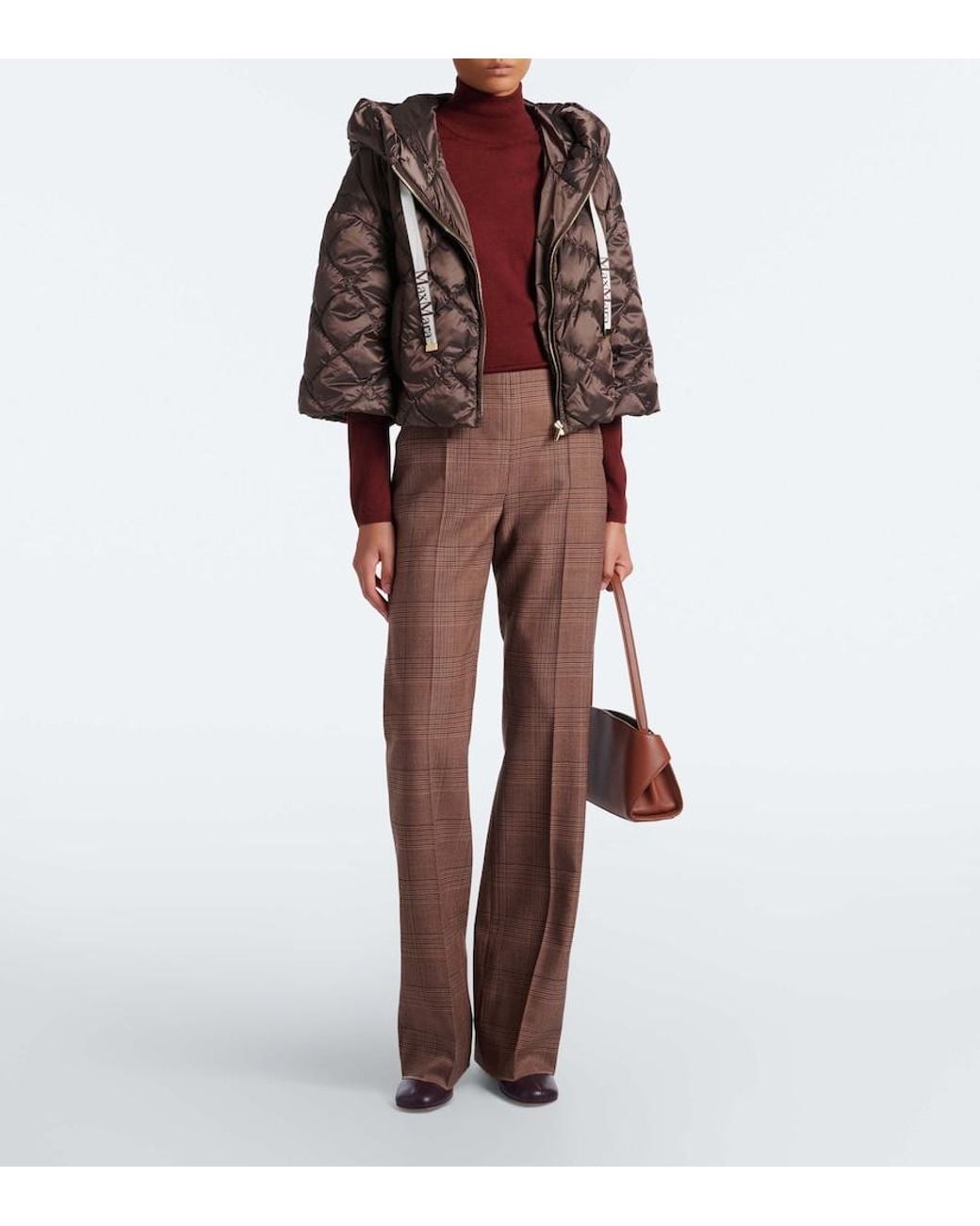 Max Mara Brown The Cube Quilted Down Jacket