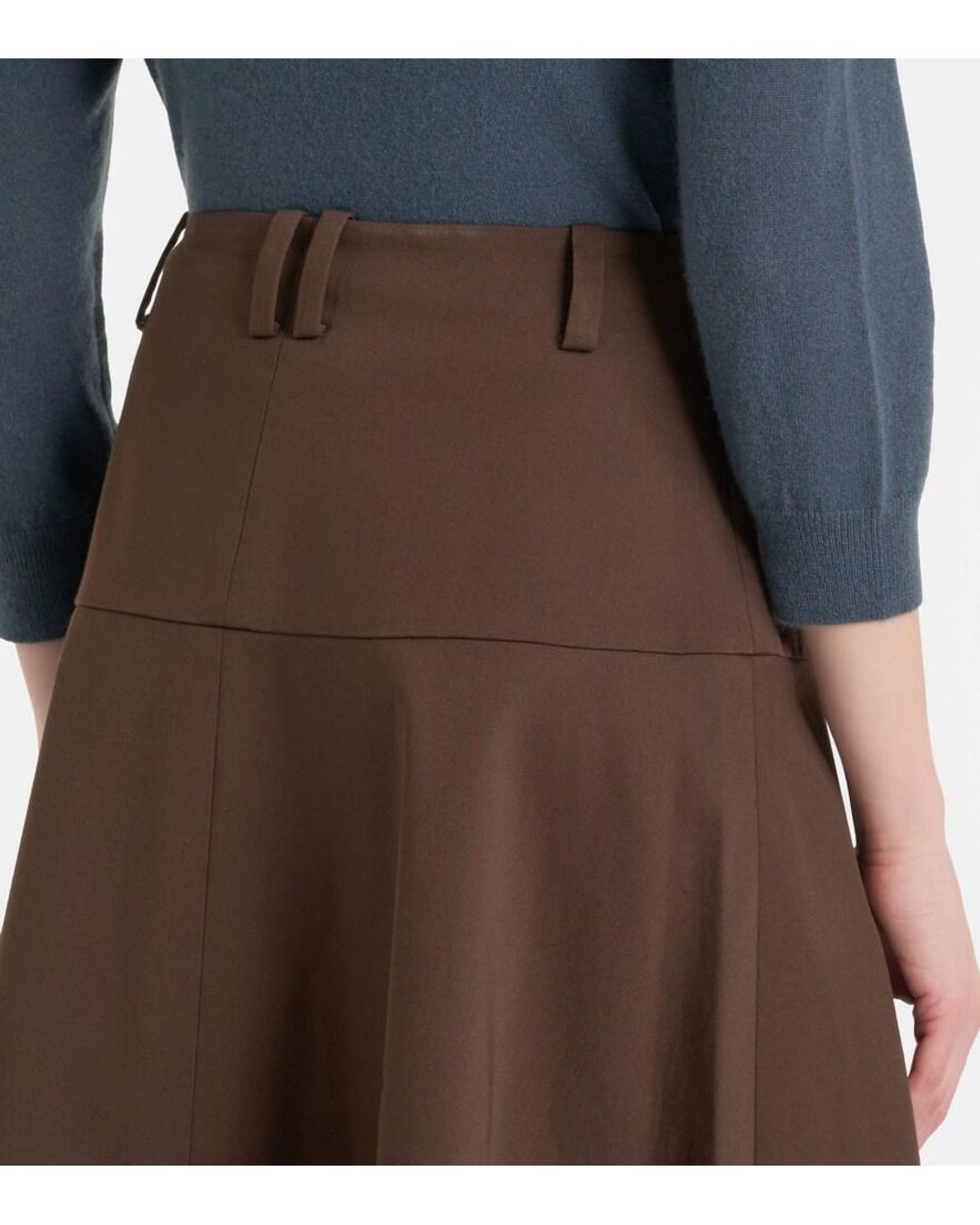 Vince Brown Midirock Aus Baumwoll-Twill