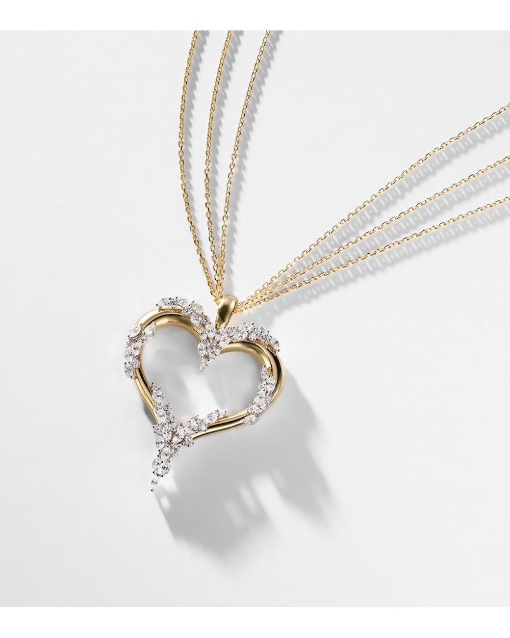 YEPREM White Golden Strada 18Kt And Necklace With Diamonds