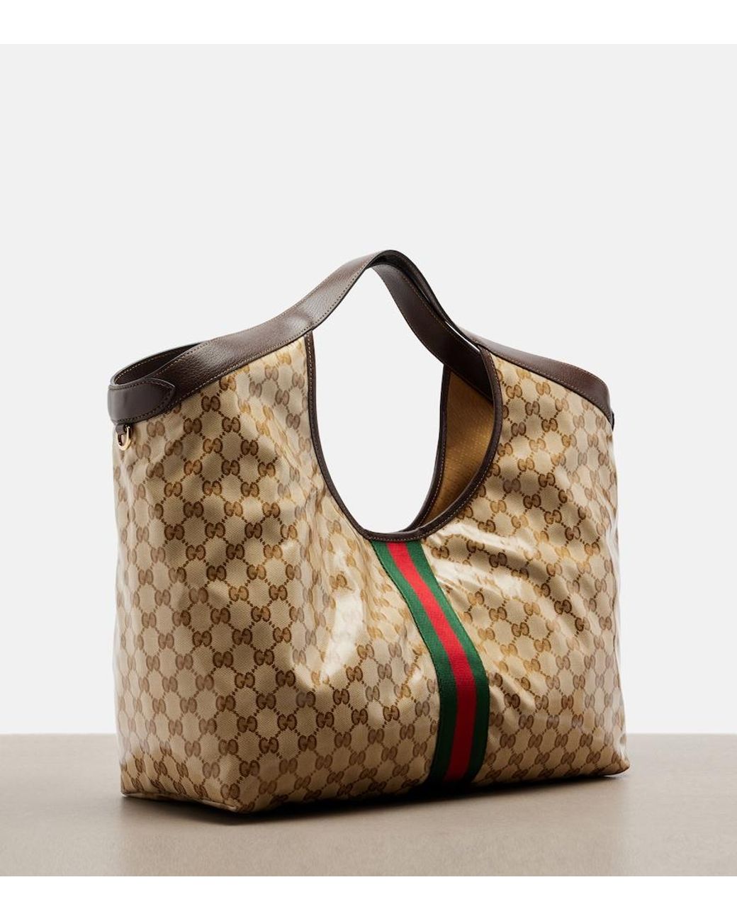 Gucci Brown Giglio Gg Large Tote Bag