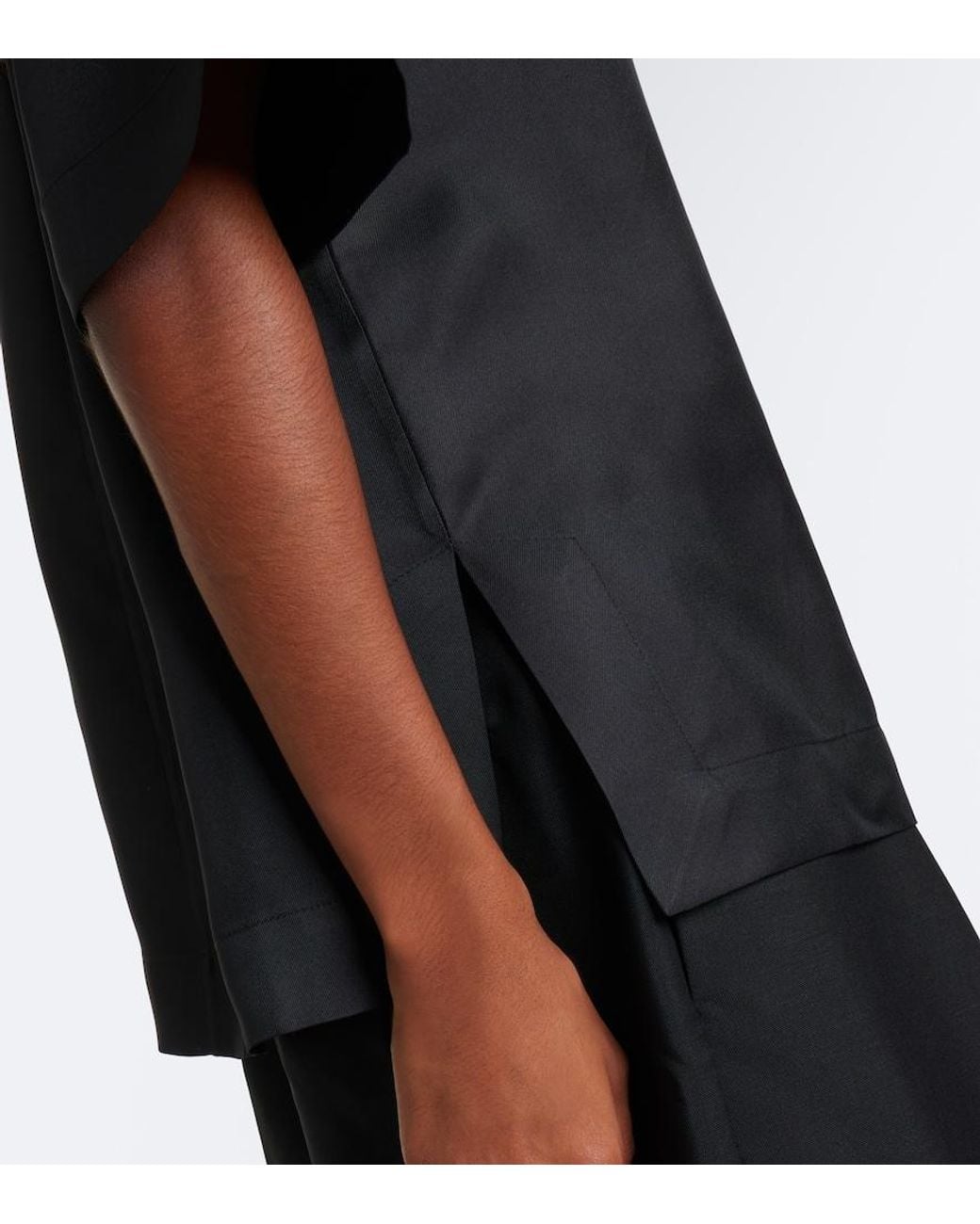 Loulou de Saison Black Dana Silk Twill Top