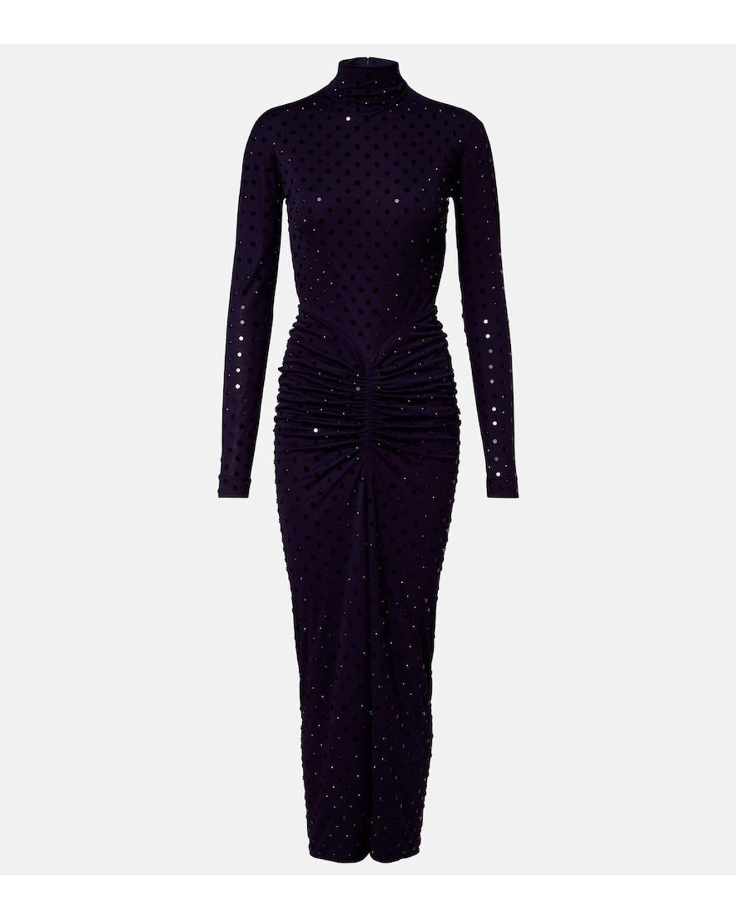 Alaïa Blue Embellished Midi Dress