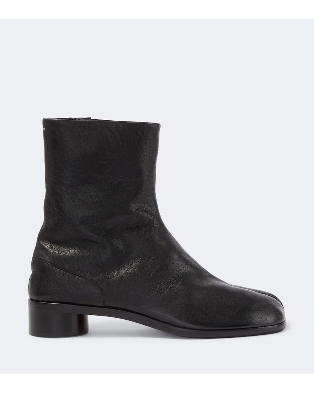 Maison Margiela Black Tabi Leather Ankle Boots for men