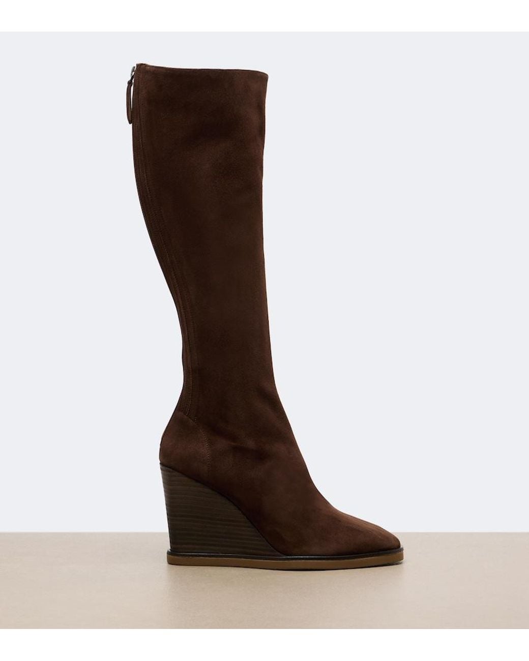 Aquazzura Brown Saint Honore Suede Knee-High Boots
