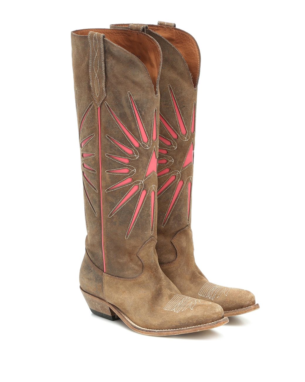 Golden Goose Deluxe Brand Wish Star Suede Cowboy Boots in Brown Lyst