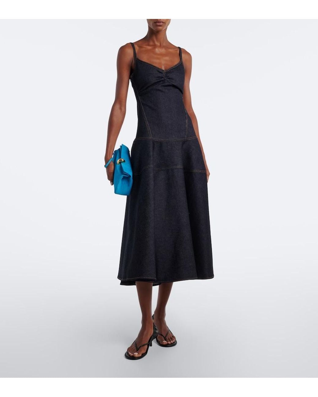 Jacquemus Blue Valerie Suede Clutch