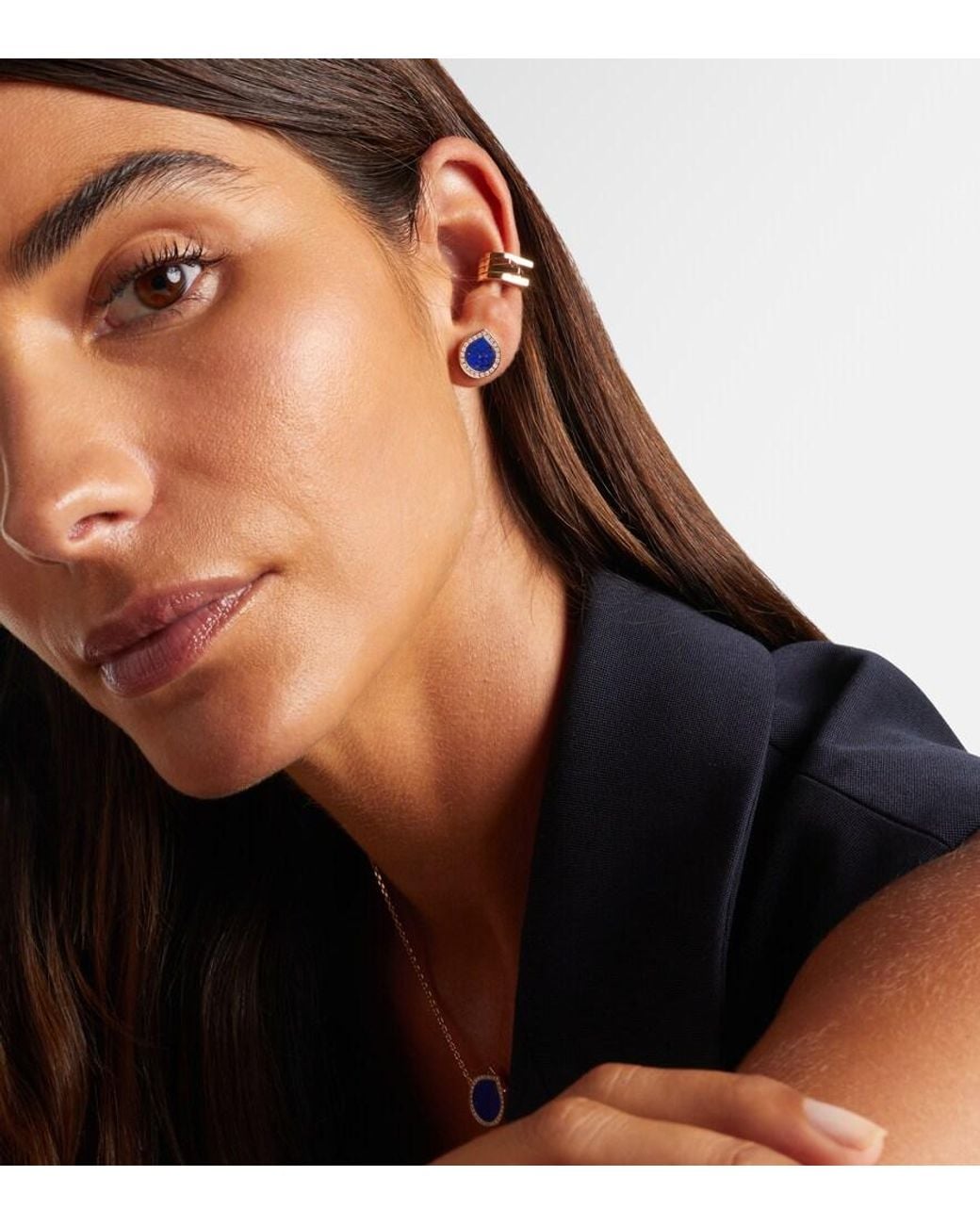 Repossi Blue Antifer 18Kt Stud Earrings With Lapis Lazuli And Diamonds