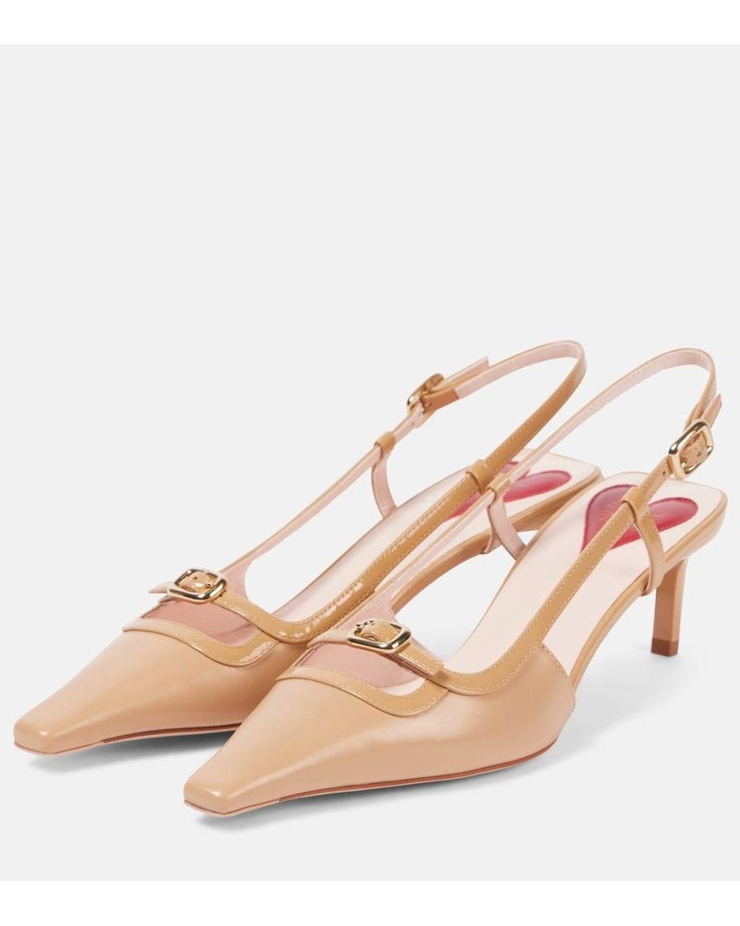 Roger Vivier Pink Viv' Canard 55 Slingback Pumps