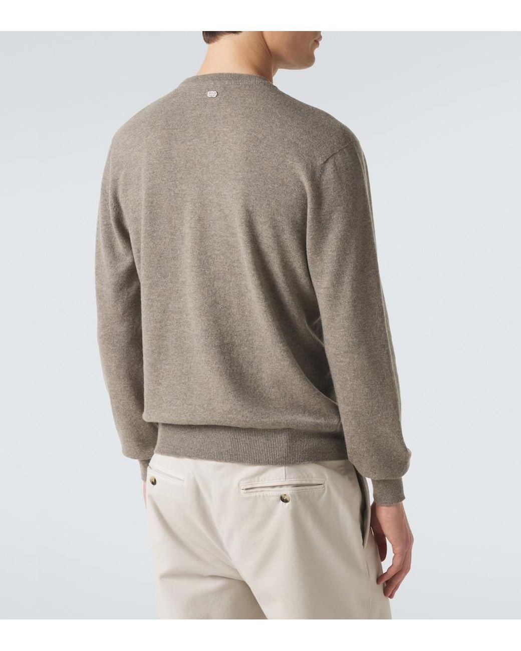 Agnona Gray Cashmere Sweater for men
