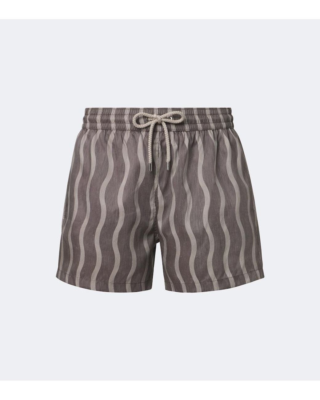 Frescobol Carioca Gray Rio Printed Swim Trunks for men