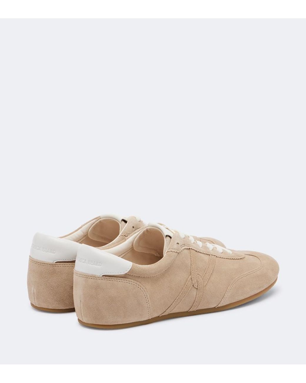 Veronica Beard Natural Riviera Suede Sneakers