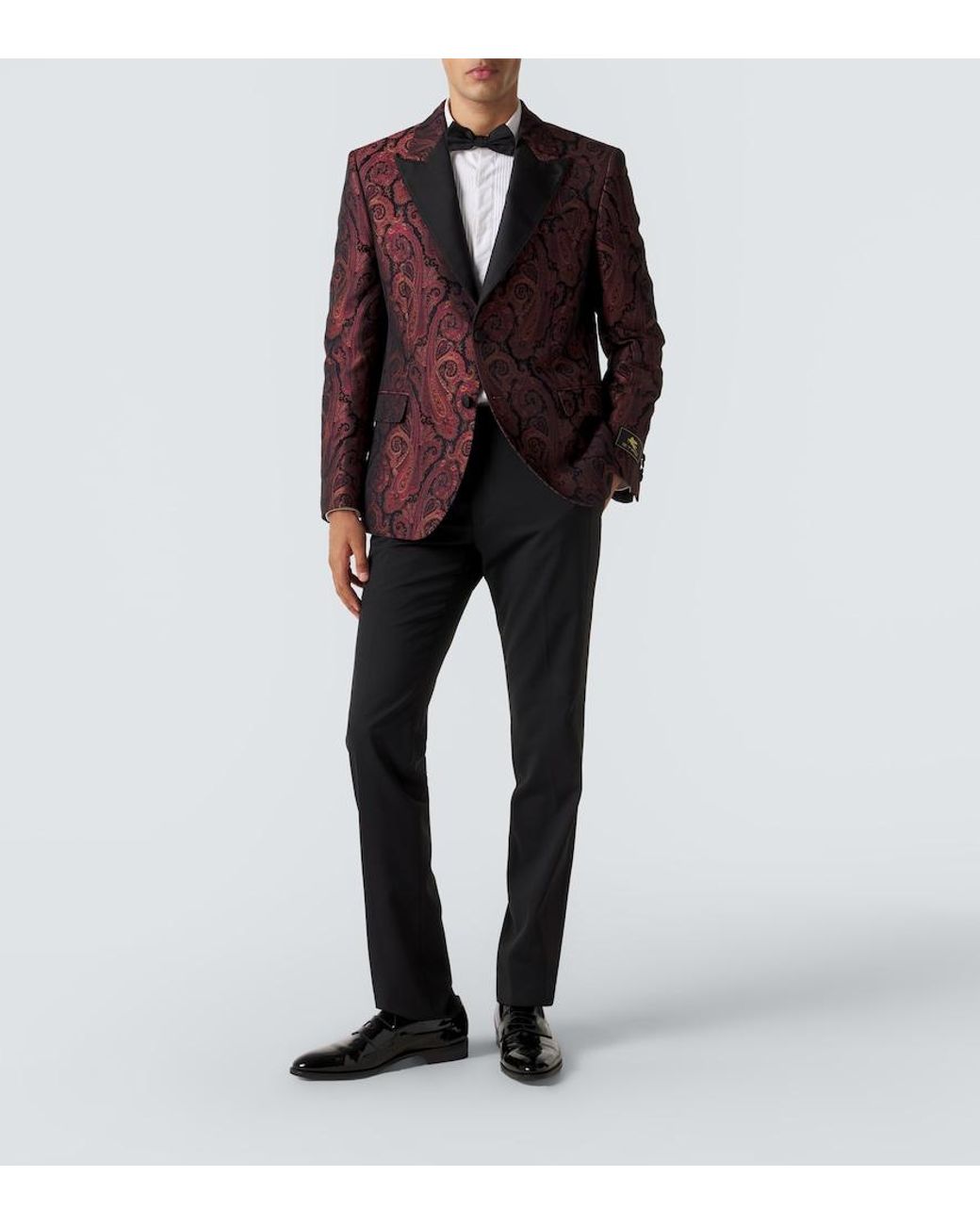 Etro Brown Paisley Jacquard Blazer for men