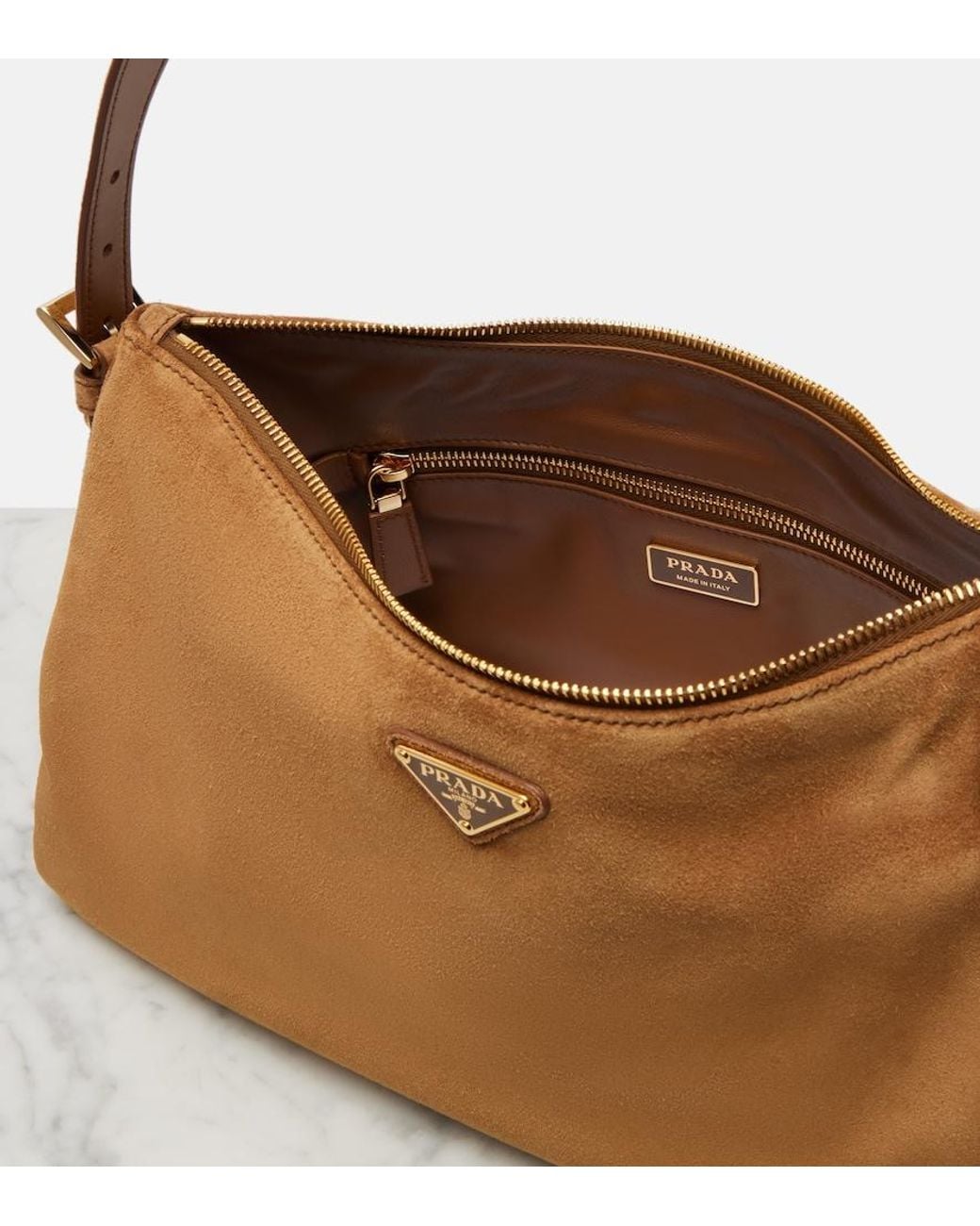 Prada Brown Schultertasche Aimee Large
