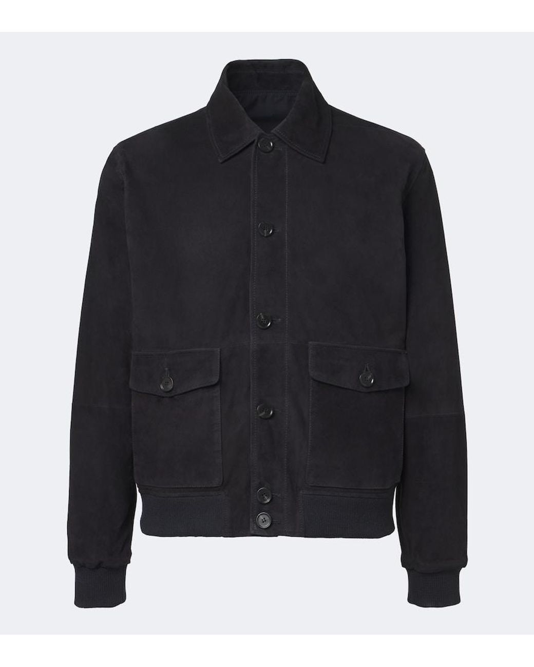Arma Blue Tomme Reversible Suede Blouson Jacket for men