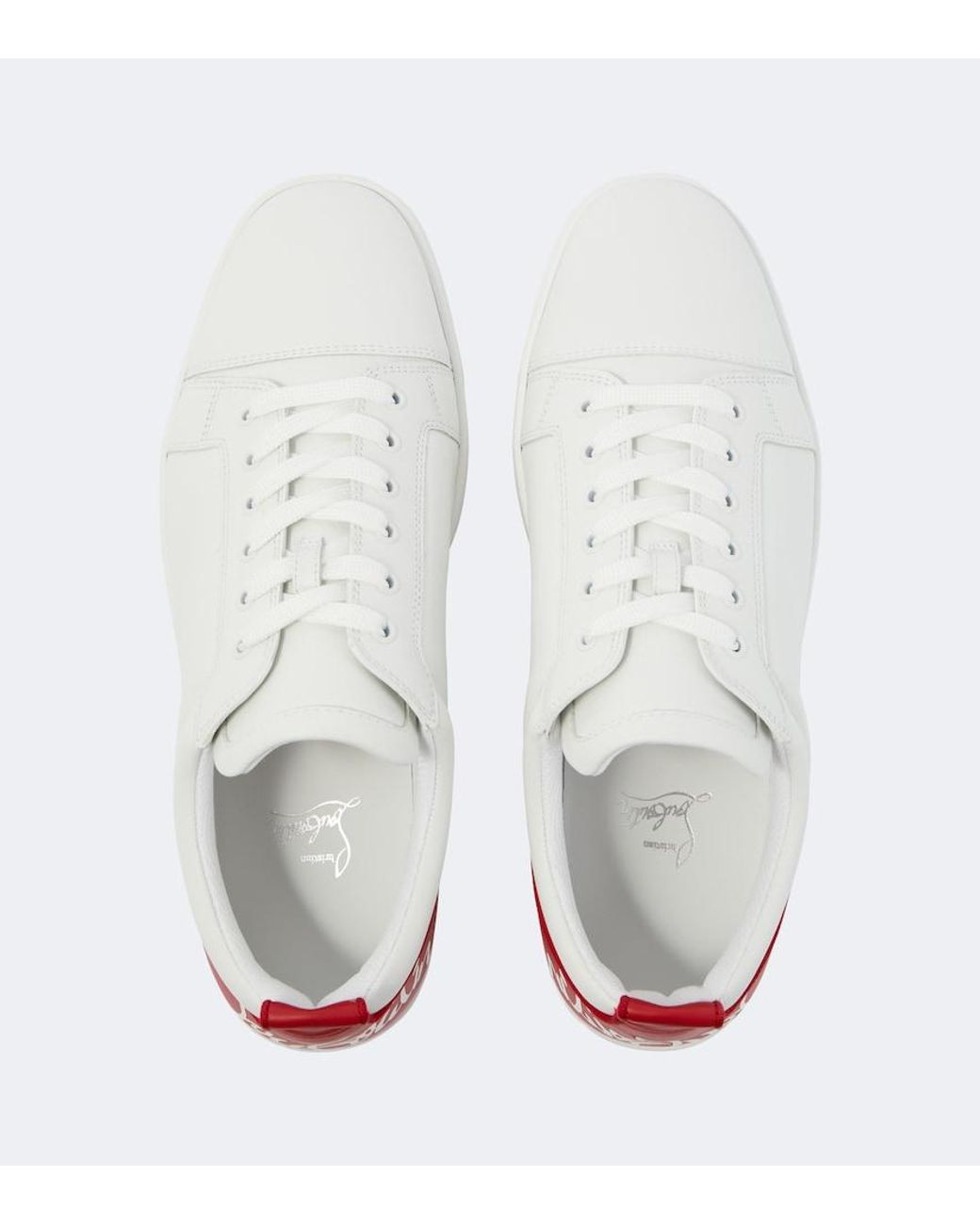 Christian Louboutin White Fun Louis Junior Leather Sneaker for men