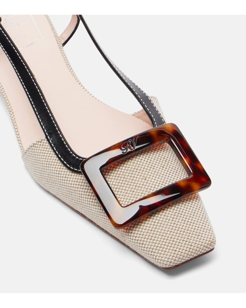 Roger Vivier Pink Belle Vivier 25 Slingback Pumps