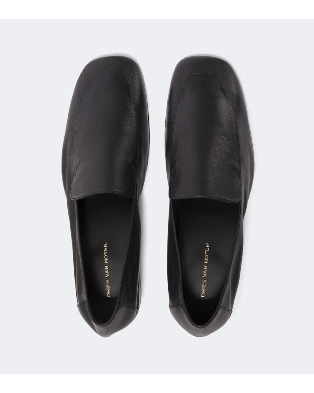 Dries Van Noten Gray Leather Loafers for men